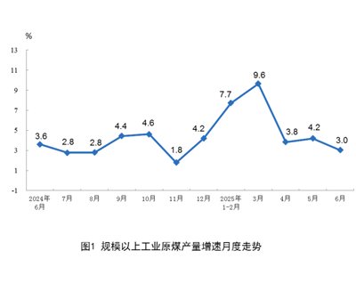 2025年6月份全國(guó)能源生產(chǎn)情況
